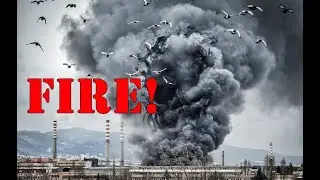 Massive Fire causing a Huge Smoke & Drama in Sofia, Bulgaria!