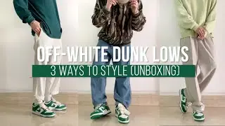 3 СПОСОБА СТИЛЯ: OFF-WHITE x NIKE DUNK LOW PINE GREEN UNBOXING & ONFEET | @ТИМОТИКОХ_