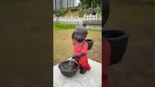 Magic Water Fountain Statue &ndash; Cute Monk Toy Pouring Water Trick