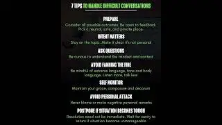 Handling difficult conversations
