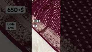 Khadi Georgette saree with Anmol zari weaving with rich weaving pallu & weaving blouse