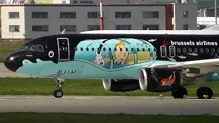 Airbus A320 OO-SNB Brussels Airlines Domodedovo Takeoff
