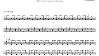 The Beatles-Get Back | Drum Score, Drum Sheet Music