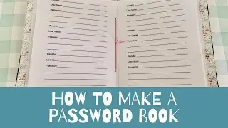 How to make a simple junk journal password book