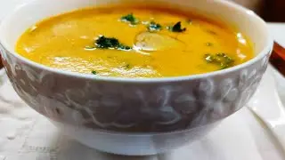 Mushroom and carrot soup