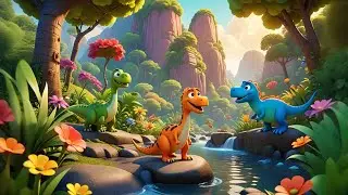 Row Row Dinosaur &mdash; Jurassic Boat Song! | Fun Dinosaur Song for Kids | Adventure Nursery Rhyme