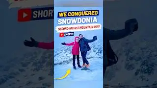 Snowdonia Conquered ❄️UK&rsquo;s 2nd Highest Mountain #shorts #trekking #trending #shortsfeed #mountains