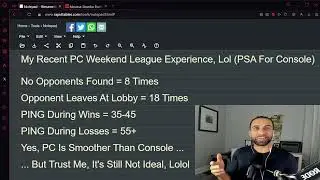 Warning Lol, My Recent PC Weekend League Experience (EA FC 25, FUT Champs PC)