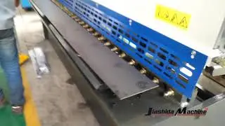 Jiashida Shearing Machine, E21s System Operation, cutting plate sheet Demo