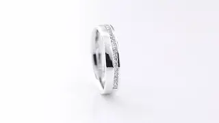 Ladies 18ct White Gold Channel Set Princess Cut Diamond Wedding Ring G SI 0.25ct 054WGHETSIa