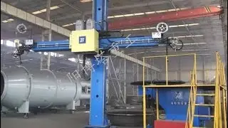 Wireless Remote Control Submerged Arc Welding Boom and Column Demonstration (SAW)