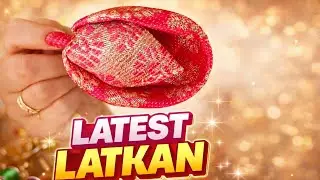 Fabric Latkan Cutting and Stitching | Craft Design Fashion Latkan | Blouse Flower Latkan Design