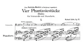 Richard Stöhr – 4 Phantasiestücke, for Cello and Piano