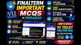 VU Finalterm Important MCQs by Paradox | Finalterm Past & Current Papers | VU Toolkit Extension