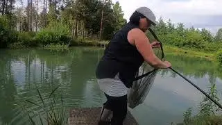 Two Novice Anglers. The 5Wt fly rod catching carp at Brafferton 2022.  Over 25 lovely carp.