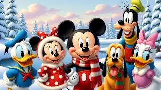 ❄️ Mickey & Friends Snow Day Poem! ⛄ Building Snowmen + Skating! 🎿🐭