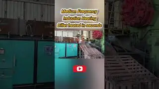 🔥Billet Heating Process  Induction Heater Live Operation #shorts #induction #steelplant #industrial
