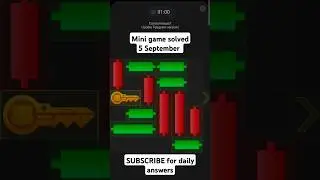 Hamster Kombat candles mini game puzzle solved Key 5 September