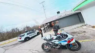 Nice Cop with some healthy advice, just minutes before near disaster. #cops #motorcycle #closecall