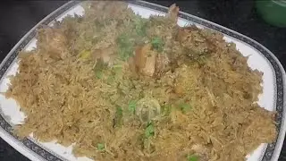 Golden chicken pulao ki recipe/simple and easy 
