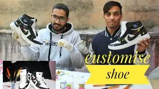 EASY STEP to Customize AIR JORDANS | How To CUSTOMIZE SHOE With Fabric COLOURS | CUSTOME First TIME
