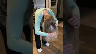 🔥 Mom showing off her Gatorade bottle HAIR UP skills for crazy hair day at school tomorrow. #shorts