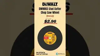 In Stock | DeWalt DW8003 Chop Saw Wheel (June 2025) | Authorized Distributor | KPaul - Veteran Owned