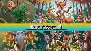 जंगल में फैशन शो |jungle mai fashion show | hindi kahaniya | funny story | moral story🐘🐒🦌