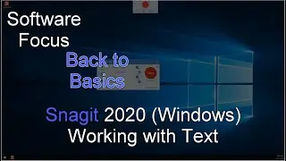 Software Focus - Back to Basics: Snagit 2020 (PC) Working with Text