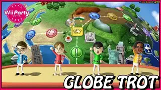 Wii Party Globe Trot gameplay (Dongking vs Lucia vs Marisa vs Georage) Master com | AlexGamingTV