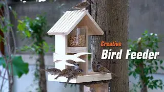 How to Build a Creative DIY Bird Feeder | Easy Woodworking Project for Your Backyard