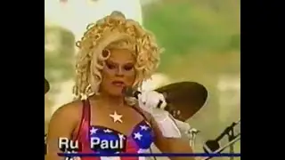 RuPaul Performs at the 1993 Gay & Lesbian March on Washington. 4/25/1993.
