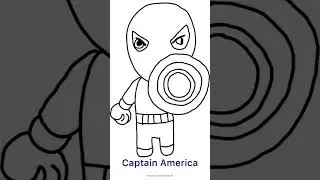 How to draw Captain America l super hero drawing l Draw easy drawing l learn drawing
