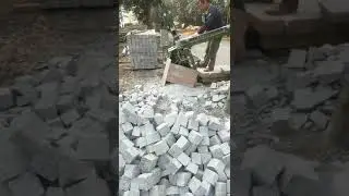 cubic stone brick splitting guillotine