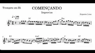 Transcri&ccedil;&atilde;o do improviso do Trompetista Siqueira Lima no choro 