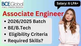 BCE Global Tech is hiring Associate Engineer | 2026/2025 Batch | Responsibilities? #softwareengineer