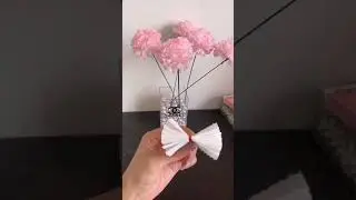 #DIY tissue paper flower ideas 🥀 #youtubeshorts #craft #decoration #flowers #ideas #shorts