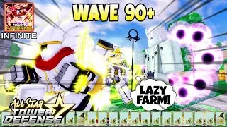 Lazy Wave 90+ w/ Jotaro & Obito Tandem in Extreme Infinite EXP farm | All Star Tower Defense Roblox