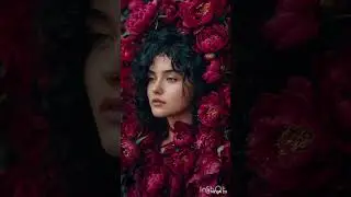 Cute Girls in White Dresses with Red Flower Bokes 🌸 | AI Generated Beauty📝 #shortvideo @ITSAISHORT