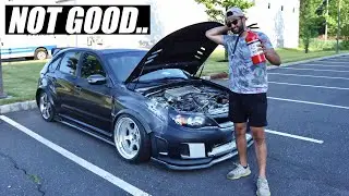 THIS IS WHY YOU DON'T DRIFT A RWD SUBARU WRX STI... * CAUGHT FIRE*