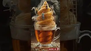 &ldquo;Mini Workers Building a Croissant Mountain in a Cup of Tea 🍵🥐 | Mini Workers World&rdquo;