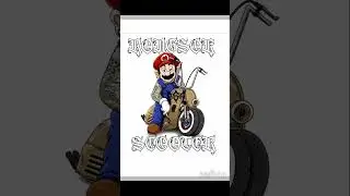 Drawing Supermario Riding Vespa #vespa #shorts #viral #cartoon