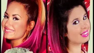 ♥Demi Lovato Inspired: Pink & Purple Dip Dye/Ombre Hair Tutorial!♥