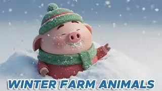 Winter Farm Animal Sounds Song | Animals Song for Kids | Kids Animal Learning