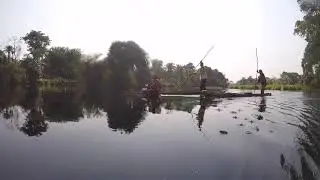 Pirogue on lake Fwa