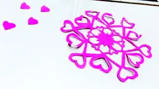simple rangoli paper cutting art#easy #diyvlogger #origami #artvlogger #satisfying