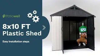 Patiowell Plastic Storage Shed ｜ 8' x 10' FT Assembly