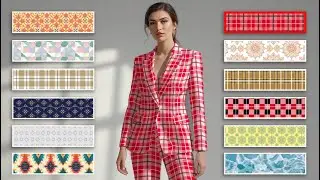 Custom Women's Suit or Blazer Mockup with Seamless Pattern in Photoshop | Fashion Design Tutorial