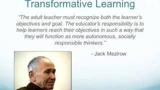 Transformative Learning Online Presentation By A  Randall McSorley