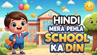 Mera Pehla School Ka Din | Nursery Rhymes | Hindi - Urdu